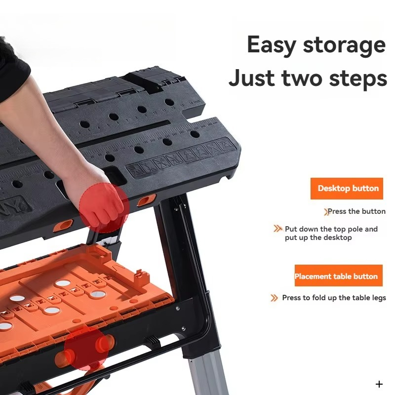 Workbench Portable Fold - Draagbare opklapbare werktafel met houtbewerkingswerkbank -