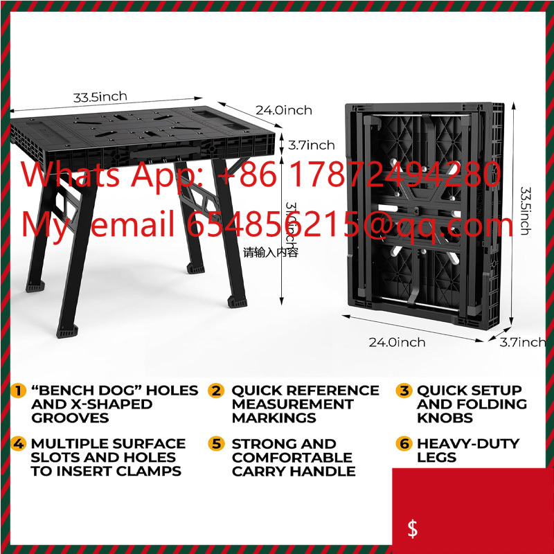 Workbench Portable Fold - Eenvoudig op te zetten draagbare opvouwbare