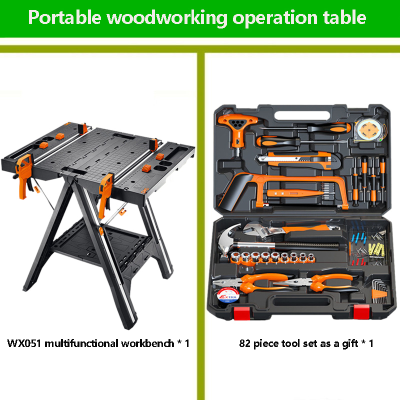 Workbench Portable Fold - WX051 Mobiele Draagbare Houtbewerkingstafel Zaagmachine Multifunctionele