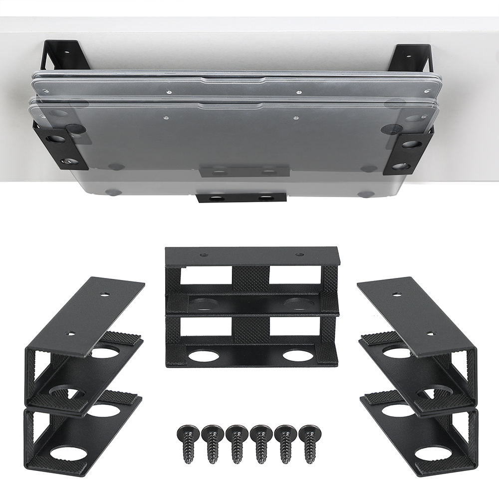 Screw Organizer Kit - Onder bureau dubbeldekker laptophouder met schroef,
