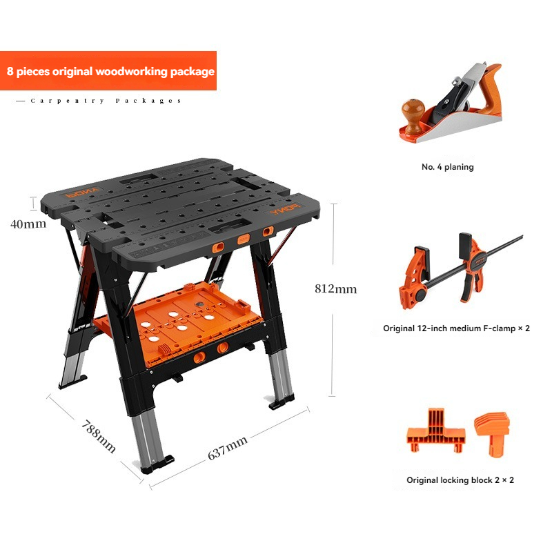 Workbench Portable Fold - Draagbare opvouwbare werktafel met 30 cm