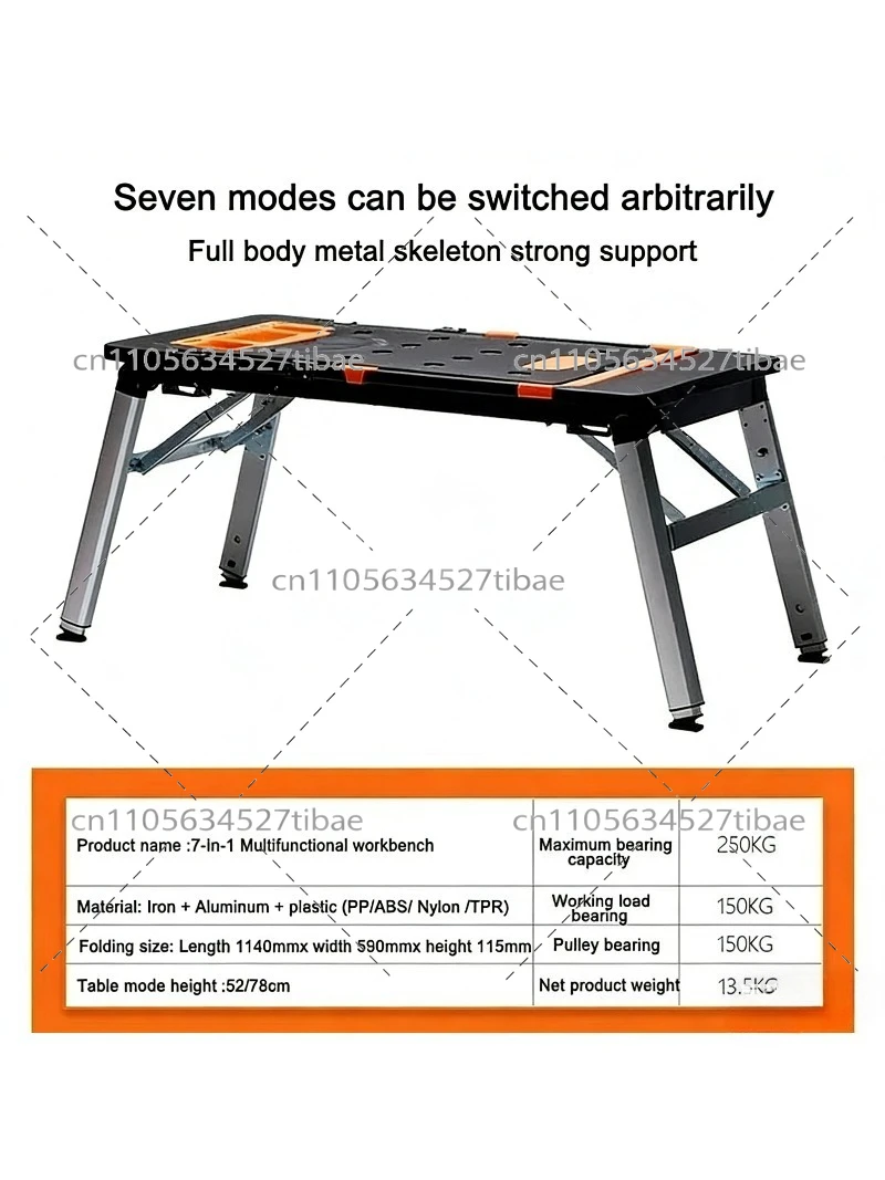7-in-1 draagbare opklapbare we - Workbench Portable Fold recensie en prijs