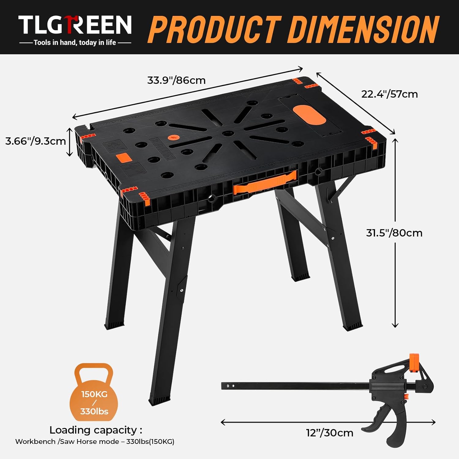 Inklapbare werkbank met klemme - Workbench Portable Fold recensie en prijs
