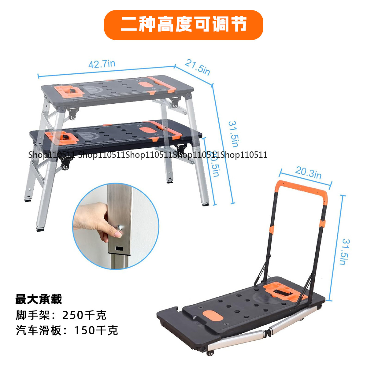 7-in-1 multifunctionele werkba - Workbench Portable Fold recensie en prijs